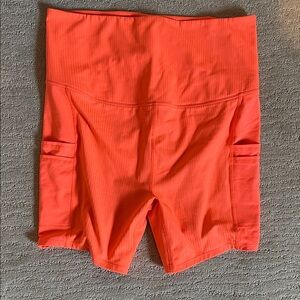 Hatch x FP Movement Women's Maternity Orange Bike Shorts